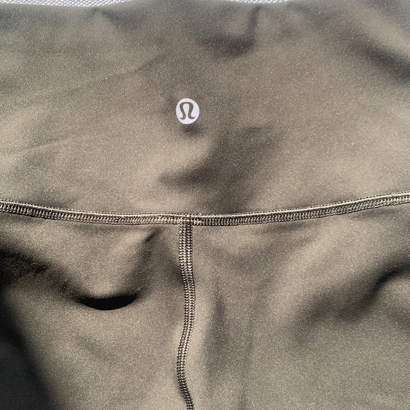 Olive green lululemon cropped pants - Picture 3 of 4